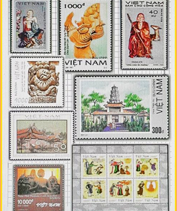 Văn học Phật giáo - Phật giáo Việt Nam trên tem bưu chính