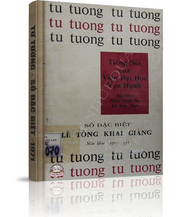 Tạp chí Tư Tưởng - Số Đặc Biệt năm 1971 - Tạp chí Tư Tưởng - Số Đặc Biệt năm 1971