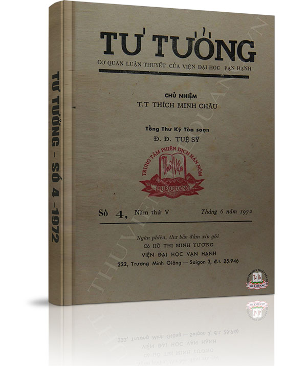 Tạp chí Tư Tưởng - Số 4 năm 1972