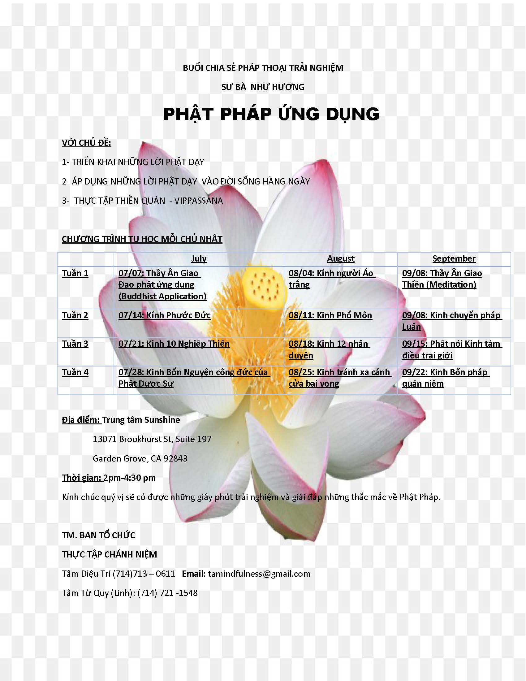 Khóa tu Phật pháp