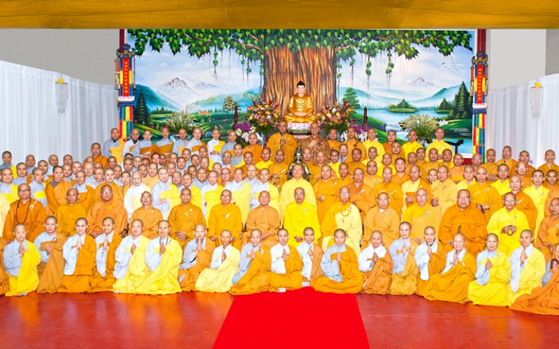 Lễ kiết giới trường và khai chung bảng tại Niệm Phật Đường Fremont, California, Hoa Kỳ